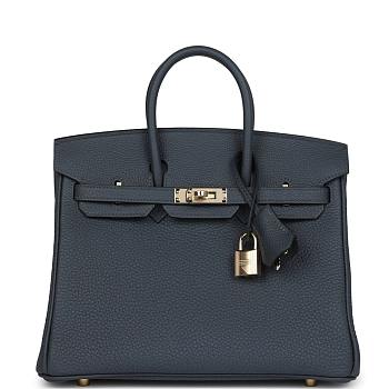 Okify Hermes Birkin 25 Togo Gris Misty Bag 