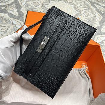 Okify Hermes So Black Kelly Pochette Bag 22cm 