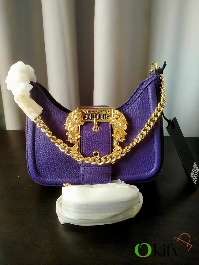 Okify Versace Jeans Couture Bag In Dark Purple 21x13x6cm - 1