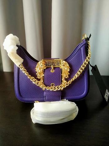 Okify Versace Jeans Couture Bag In Dark Purple 21x13x6cm