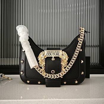 Okify Versace Jeans Couture Bag In Black With Gold Stars 21x13x6cm