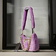 Okify Versace Jeans Couture Bag In Purple Fur 21x13x6cm - 3