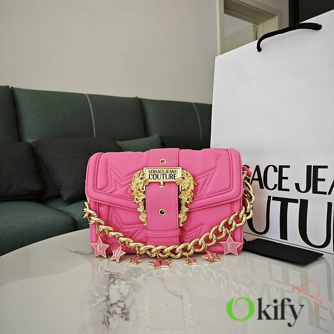 Okify Versace Jeans Couture Bag In Pink 24x10x16cm - 1