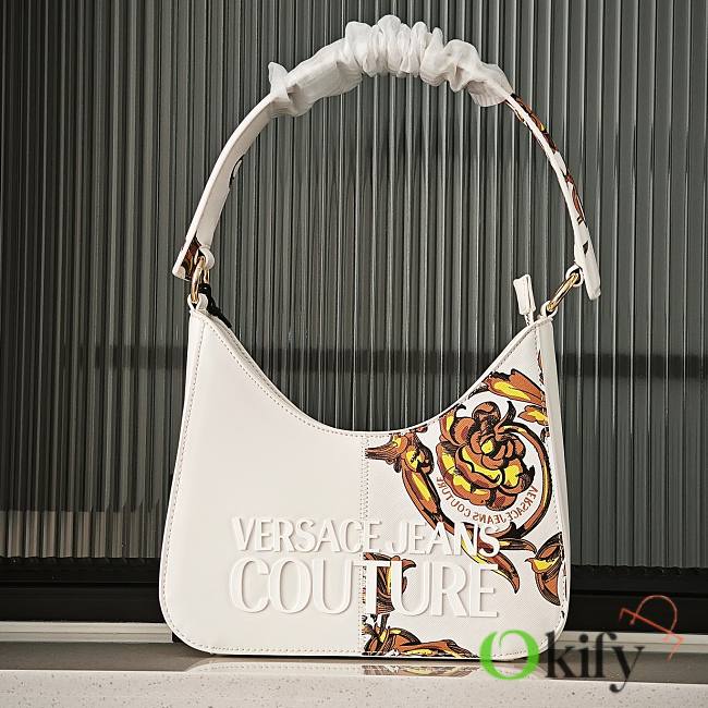 Okify Versace Jeans Couture Underarm Bag In White 25x21x6cm  - 1