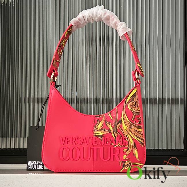 Okify Versace Jeans Couture Underarm Bag In Red 25x21x6cm  - 1