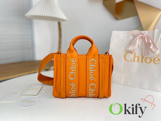 Okify Chloe Small Woody Bag In Pumpkin Orange 26.5x20x8cm - 1