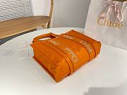 Okify Chloe Medium Woody Bag In Pumpkin Orange 37x26x12cm - 3