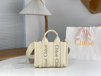 Okify Chloe Small Woody Bag In Cream White 26.5x20x8cm