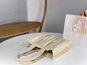 Okify Chloe Medium Woody Bag In Cream White 37x26x12cm - 5