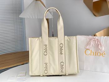 Okify Chloe Large Woody Bag In Cream White 42x31.5x13.5cm