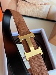 Okify Hermes Golden Brown Belt 38mm - 4