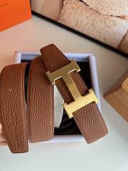 Okify Hermes Golden Brown Belt 38mm - 3
