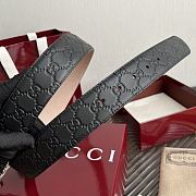 Okify Gucci Black Belt 40mm With Silver Hardware - 5