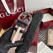 Okify Gucci Black Belt 40mm With Silver Hardware - 3