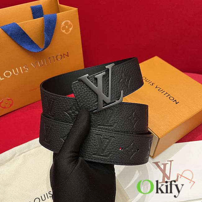 Okify Louis Vuitton All Black Belt 40mm - 1