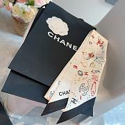 Okify CC Twill Silk Scarf In White Galaxy 120x6cm - 4