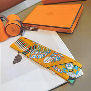 Okify Hermes From the Umbrella Showdown Twill Silk Scarf 5x86cm - 6