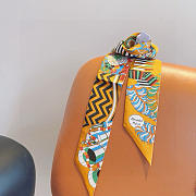 Okify Hermes From the Umbrella Showdown Twill Silk Scarf 5x86cm - 1