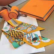 Okify Hermes From the Umbrella Showdown Twill Silk Scarf 5x86cm - 2