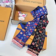 Okify Louis Vuitton Silk Small Scarf 120x8cm - 4
