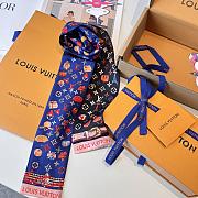 Okify Louis Vuitton Silk Small Scarf 120x8cm - 2