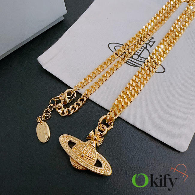Okify Vivienne Westwood Gold Necklace 60cm 24943 - 1