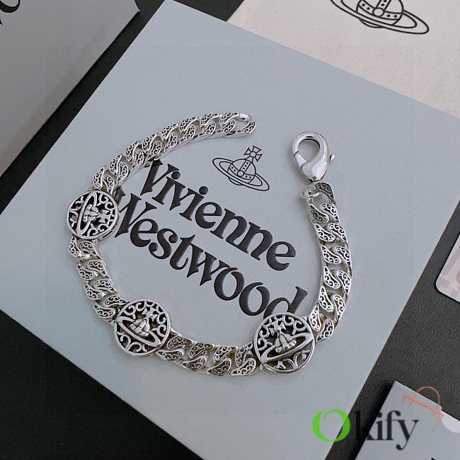 Okify Vivienne Westwood Silver Men Bracelet 24950 - 1