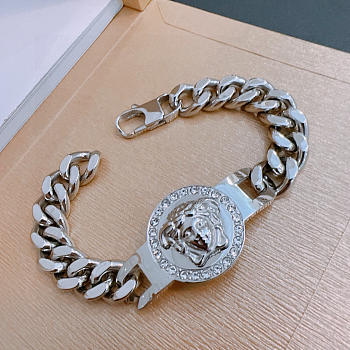 Okify Versace Medusa Silver Men Bracelet 
