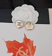 Okify CC Light Gold Stud Earrings  - 4