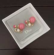 Okify Dior Drop Earrings With Pink Pearl  - 1