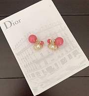 Okify Dior Drop Earrings With Pink Pearl  - 2