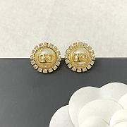 Okify Valentino Gold Stud Earrings With Pearl - 1
