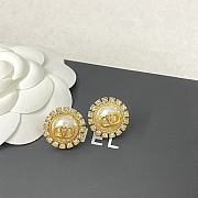 Okify Valentino Gold Stud Earrings With Pearl - 4