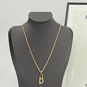 Okify Dior Gold Necklace With CD Charm - 4
