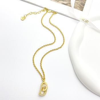 Okify Dior Gold Necklace With CD Charm