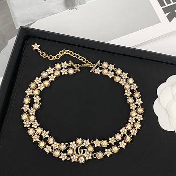 Okify Gucci Gold Necklace With Flower