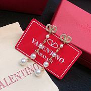 Okify Valentino Gold Drop Earrings With Pearls - 6