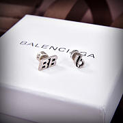 Okify Balenciaga Silver Stud Earrings - 4