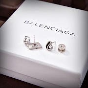 Okify Balenciaga Silver Stud Earrings - 3