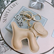Okify Dior Beige Dog Key Chain  - 3