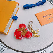 Okify Louis Vuitton Red Mickey Keychain  - 6