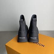 Okify Louis Vuitton Round Toe Sleeve Short Tube Chelsea Boots In Black - 5