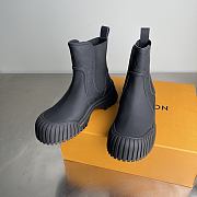 Okify Louis Vuitton Round Toe Sleeve Short Tube Chelsea Boots In Black - 4