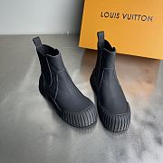 Okify Louis Vuitton Round Toe Sleeve Short Tube Chelsea Boots In Black - 3