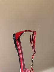Okify Gucci Gold Bamboo Buckle Sandals In Red With Flat/9.5cm Heel Height - 6