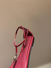 Okify Gucci Gold Bamboo Buckle Sandals In Red With Flat/9.5cm Heel Height - 2