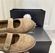 Okify CC Light Brown Mary Jane Shoes - 3