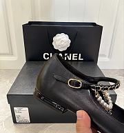 Okify CC Black Mary Jane Shoes With Pearl - 4