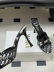 Okify Dior Blue Oblique High Heels 10cm - 5