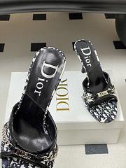 Okify Dior Blue Oblique High Heels 10cm - 4